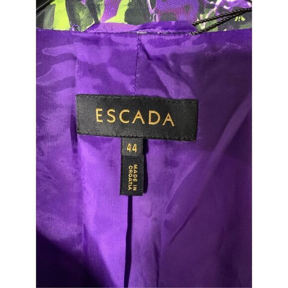 Escada Bigna full zip jacket floral purple women's size 44 NEW NWT - Picture 5 of 9